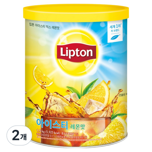 립톤 아이스티 분말 레몬맛, 1.5kg, 1개입, 2개