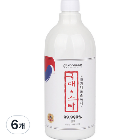 국대스타 살균소독제 리필용, 1L, 6개