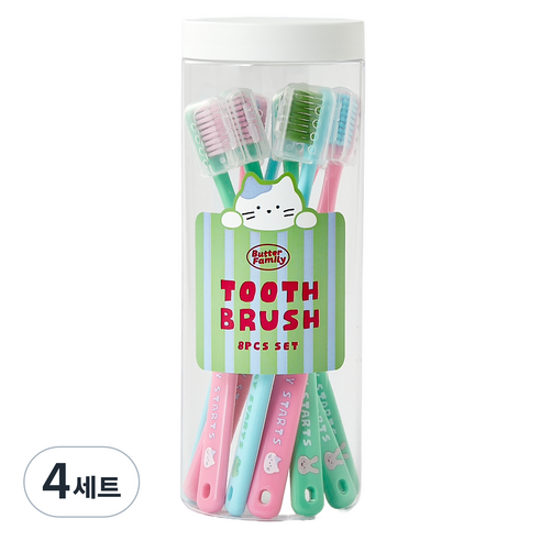 버터샵 버터패밀리 칫솔 8p 세트, 4세트