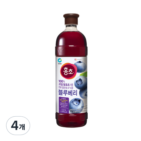 홍초 블루베리, 1.5L, 4개