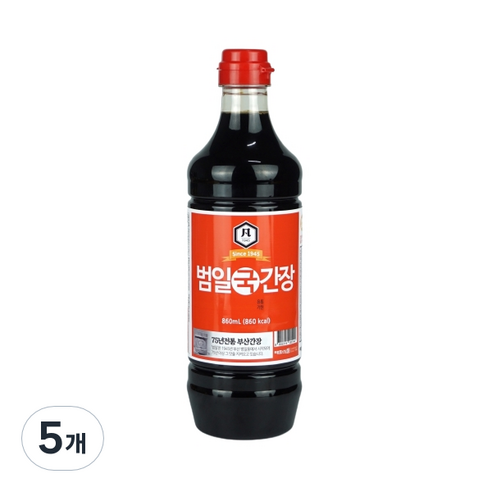 범일 국간장, 5개, 860ml