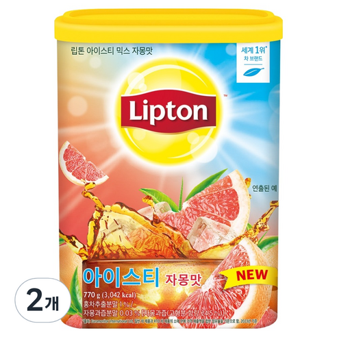 립톤 아이스티 분말 자몽맛, 770g, 1개입, 2개
