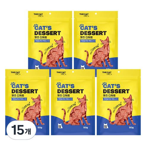더캣 캣츠디저트, 50g, 15개, 혼합맛(치킨&피쉬)