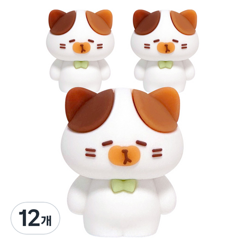 iiGEN 고양이 연필깎이, 흰색, 12개