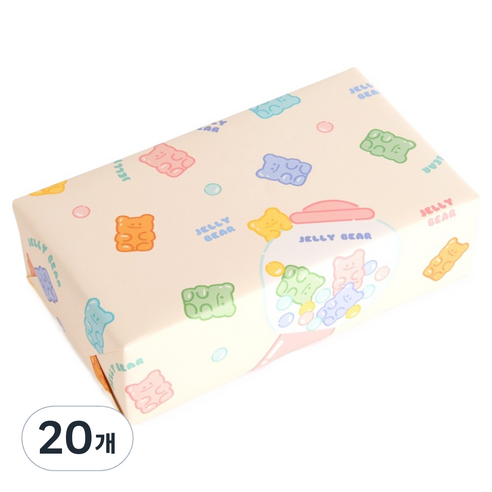 뮤니드 선물 포장지, 20개, 젤리베어