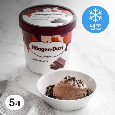 하겐다즈 파인트 초콜릿 (냉동), 473ml, 1개입, 5개