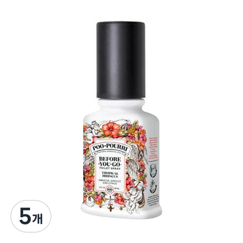 푸푸리 트로피칼 히비스커스 화장실탈취제 본품, 59ml, 5개