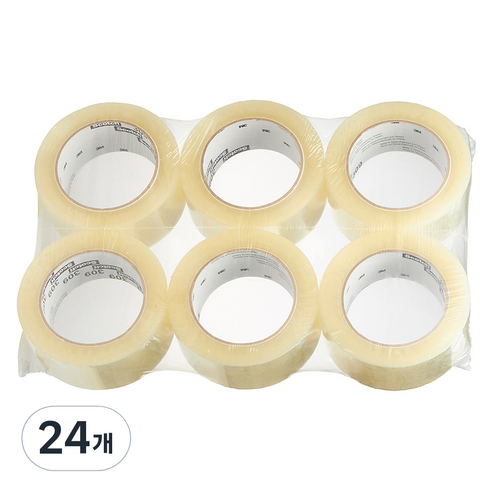 스카치 쓰리엠 309 아크릴 박스 테이프 48mm x 50m 투명, 24개