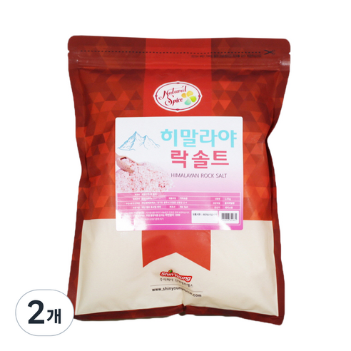 내츄럴스파이스 히말라야 핑크 락 솔트 고운소금, 1500g, 2개