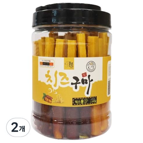펫어스 강아지 치즈구마 봉, 혼합맛(닭고기/소고기/오리고기/연어), 600g, 2개