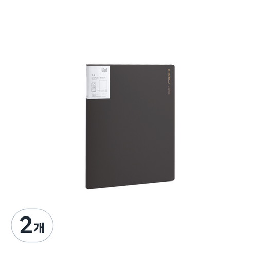 누사인 파스텔 모던 클리어 파일 20p, 2개, 다크그레이