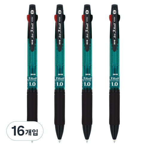 자바펜 제트3볼펜 1.0mm, 민트, 16개입