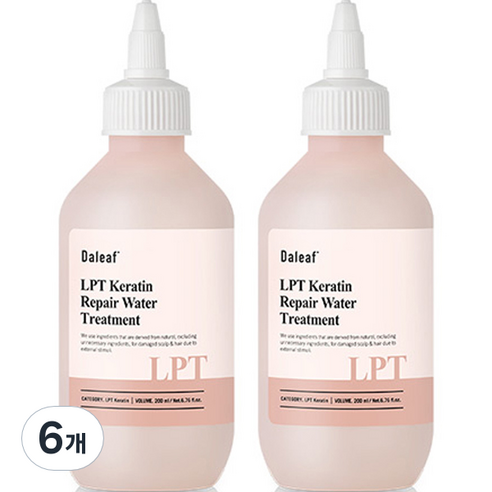 달리프 LPT 케라틴 리페어 극손상모 워터 트리트먼트, 200ml, 6개