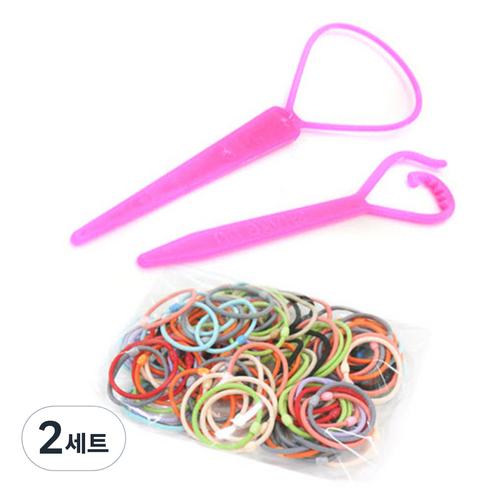 루머스 꽈배기 헤어 HU003 + 머리끈 HU072 100p 랜덤 발송, 스페셜꽈배기 핑크, 2세트