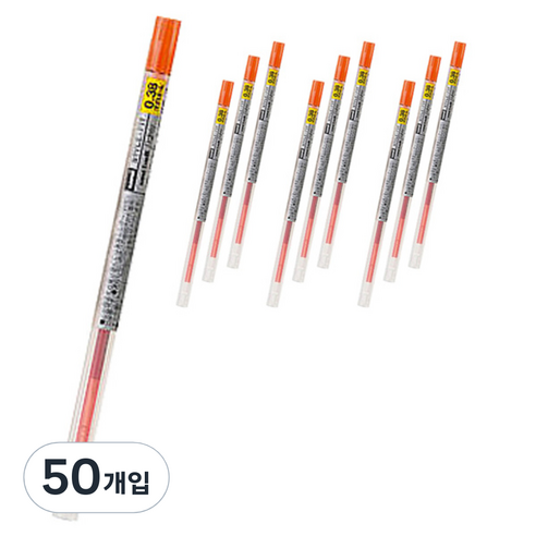 스타일핏 유니볼 시그노 젤잉크 리필심 UMR-109 0.38mm, 만다린오렌지, 50개