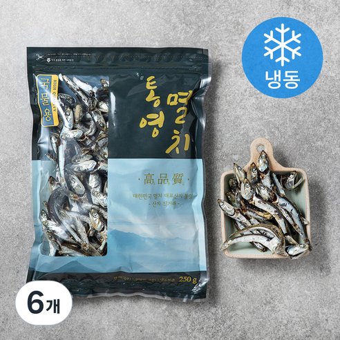 이어수산 통영멸치 국물용 (냉동), 250g, 6개