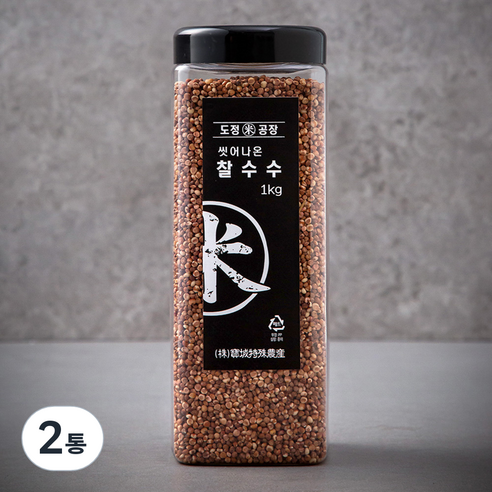 도정공장 씻어나온 찰수수, 1kg, 2통