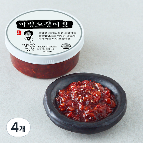 동광 김정숙 젓갈 비빔오징어젓, 120g, 4개