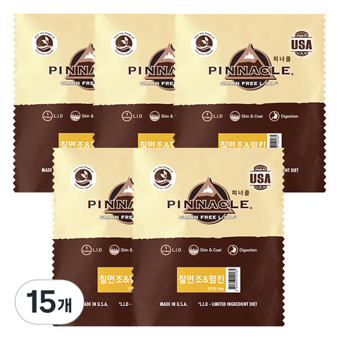피너클 강아지 칠면조 & 펌킨 건식사료, 40g, 15개