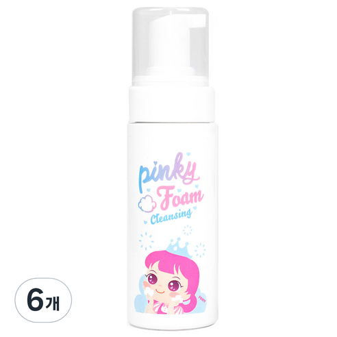 핑크공주 핑키 키즈 버블 폼 클렌징, 150ml, 6개