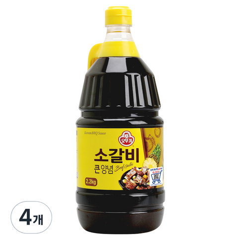 오뚜기 소갈비 큰양념, 2.1kg, 4개