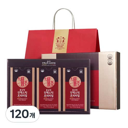 홍삼의길 홍삼정진액스틱 프리미엄 10ml x 30p + 쇼핑백, 120개