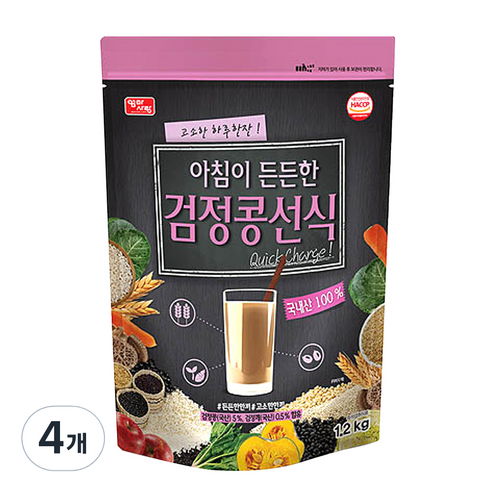 엄마사랑 아침이 든든한 검정콩 선식, 4개, 1.2kg