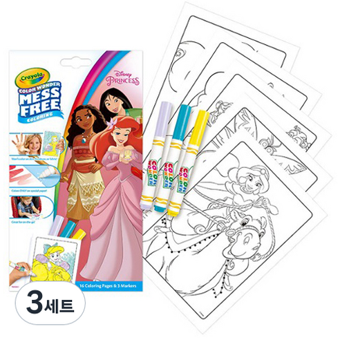 크레올라 메스프리 디즈니 프린세스 칼라마카 세트 3790, 3색, 3세트