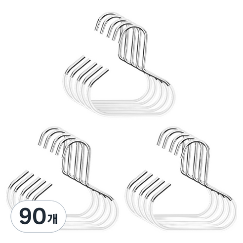 구디푸디 논슬립 모던 링 옷걸이, 화이트, 90개