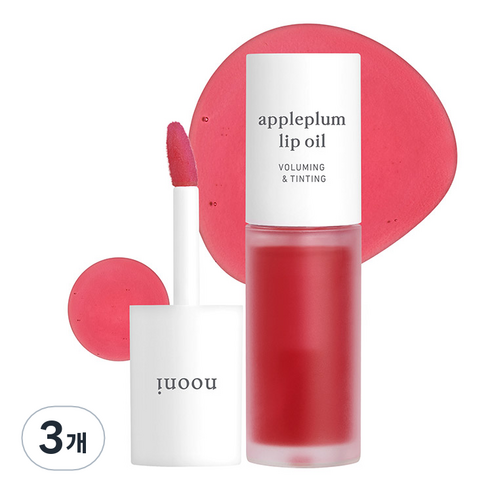 누니 애플 플럼 립 오일, 애플플럼, 3.7ml, 3개