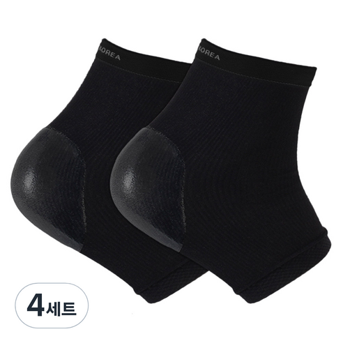 코지라벨 실리콘 뒤꿈치 패드 블랙, 2개입, 4세트
