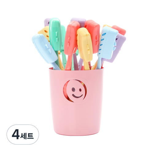 왕타 칫솔 바스켓 앤 커버 10p + 걸이 5p + 칫솔10p + 바구니 랜덤 발송, 10개입, 4세트