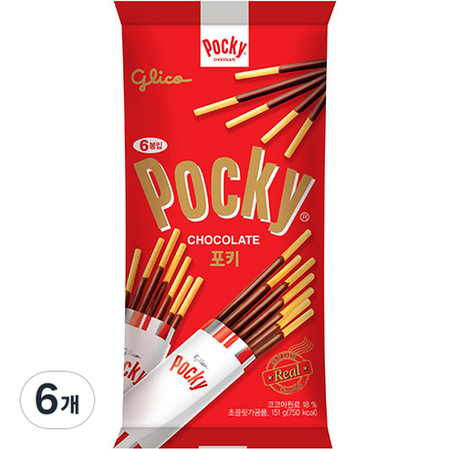 포키 초코스틱 6p, 151g, 6개