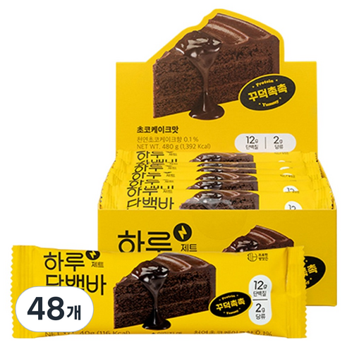 프로틴방앗간 하루단백바 제트 초코케이크맛, 40g, 48개