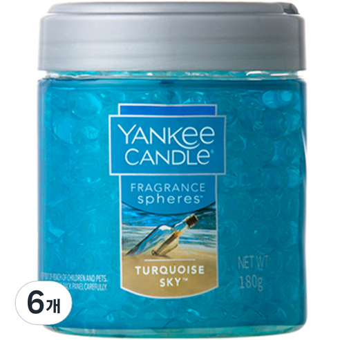 양키캔들 프래그런스 스피어스 차량용방향제, 6개, 터쿼이즈스카이