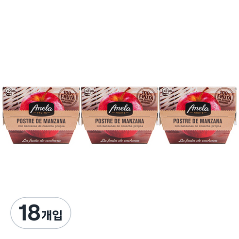 아넬라 첫시작 리얼 과일 디저트 세트, 18개, 100g, 사과