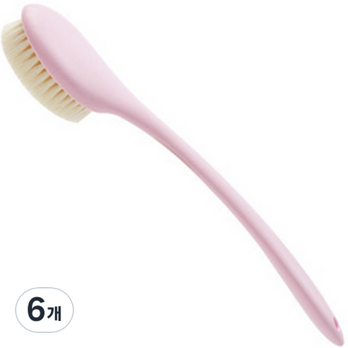 원이네 라운드 바디 브러쉬, 핑크, 6개, 1개입