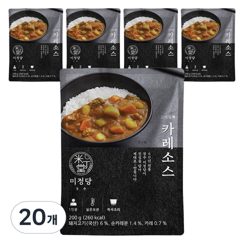 미정당 고기듬뿍 카레소스, 200g, 20개