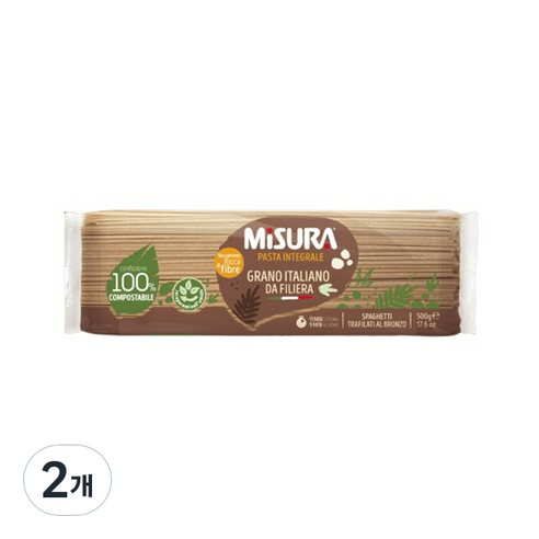 MISURA 통밀 스파게티, 500g, 2개