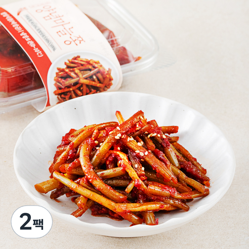정성식품 양념마늘쫑, 100g, 2팩