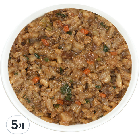 짱죽 돈불고기 야채 짜장밥, 혼합맛(돼지고기 / 밀 / 대두 / 우유 / 소고기 / 닭고기), 160g, 5개