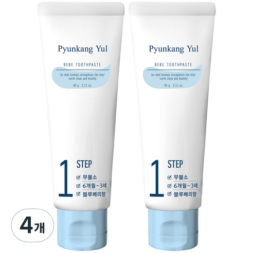편강율 베베치약 블루베리향, 4개, 60g