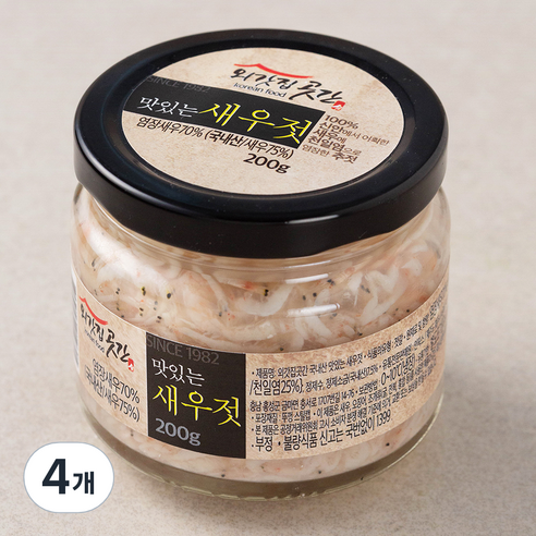 외갓집곳간 국내산 맛있는 새우젓, 200g, 4개