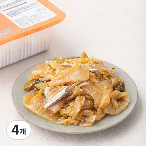 비움반찬 묵은지 멸치 조림, 340g, 4개