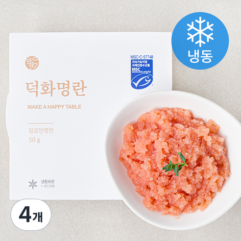 덕화푸드 알로만 명란 (냉동), 50g, 4개