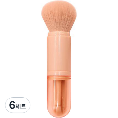 미니맥시 4in1 메이크업 브러쉬 세트, 6세트, 핑크