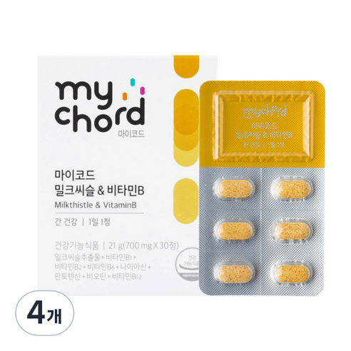 마이코드 밀크씨슬 앤 비타민B, 30정, 4개