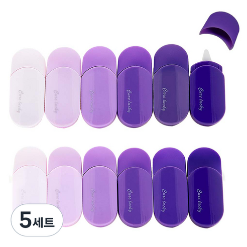 다다 바이올렛 그라데이션 수정테이프 6종 x 2p 세트, 혼합색상, 10세트