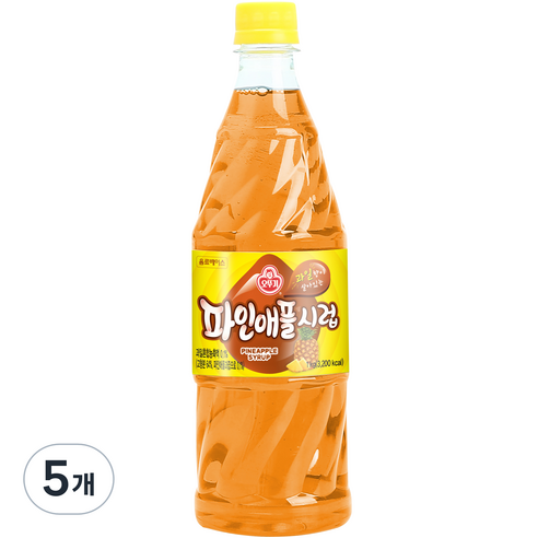 오뚜기 파인애플향 시럽, 1kg, 5개