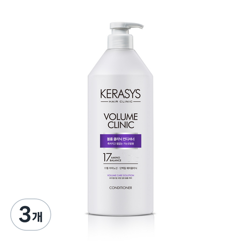 케라시스 볼륨 클리닉 단백질 컨디셔너 플로럴 파우더 향, 980ml, 3개